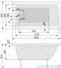 Poolspa Wanna prostokątna KLIO 120x70 + nogi PWPA810ZN000000